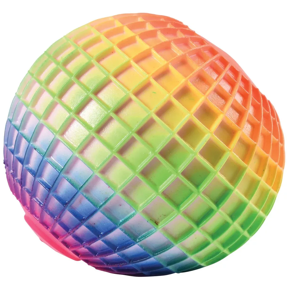 U.S. Toy Rainbow Vortex Squeeze Ball Rubbery Texture 5in Single