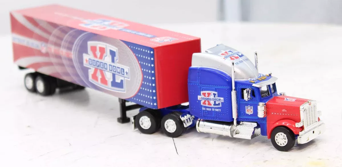 Upper Deck Collectibles UD 40180 peterbilt super Bowl 40 Tractor trailer 1/80 SCALE Like New