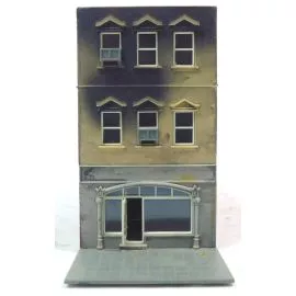 Used Model Power HO 3-Story Building w/Fire Damage (no Box)