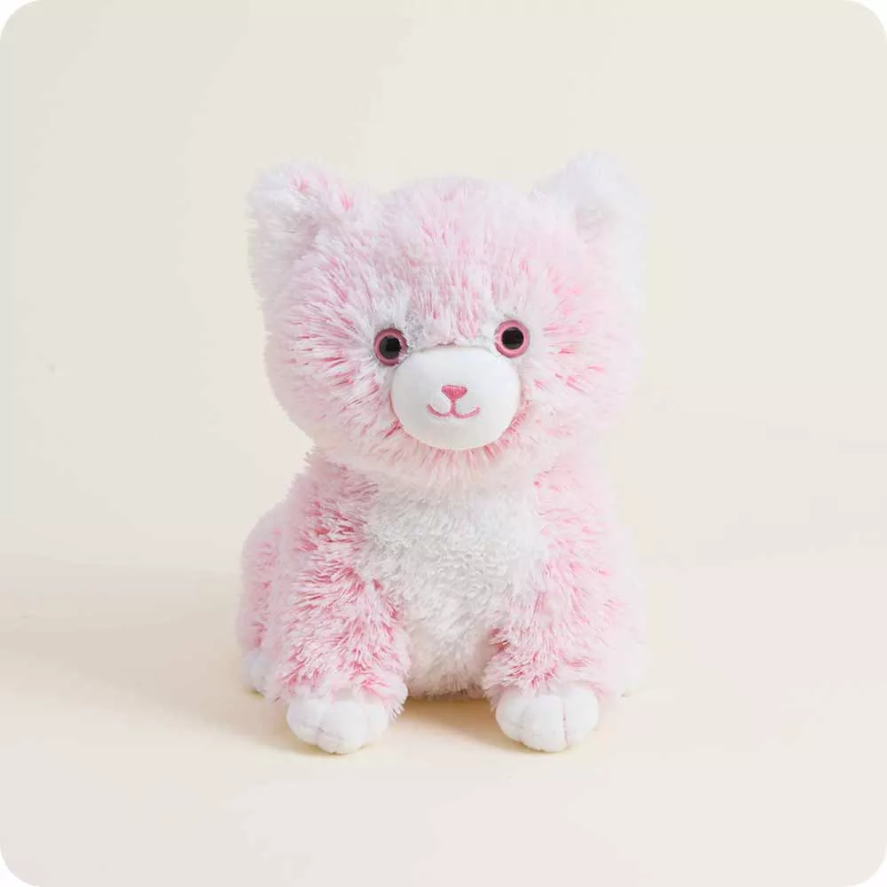 Warmies Pink Kitten Microwavable Stuffed Animal Lavender Scented