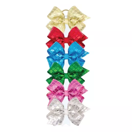 Wee Ones King Hologram Grosgrain Overlay Bow