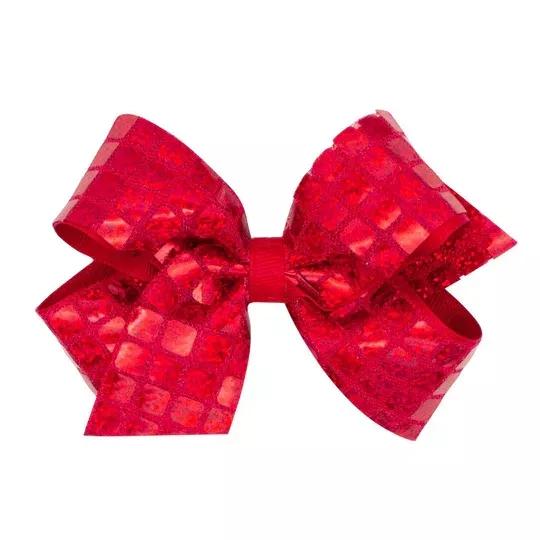 Wee Ones Medium Hologram Grosgrain Overlay Bow