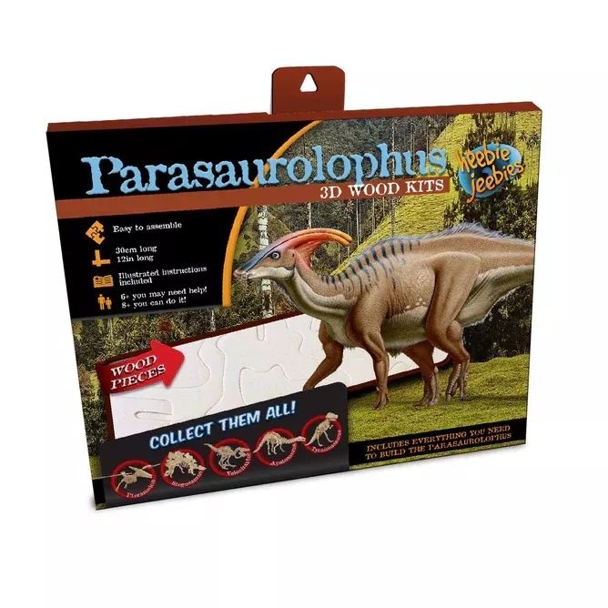 Wooden Parasaurolophus Skeleton
