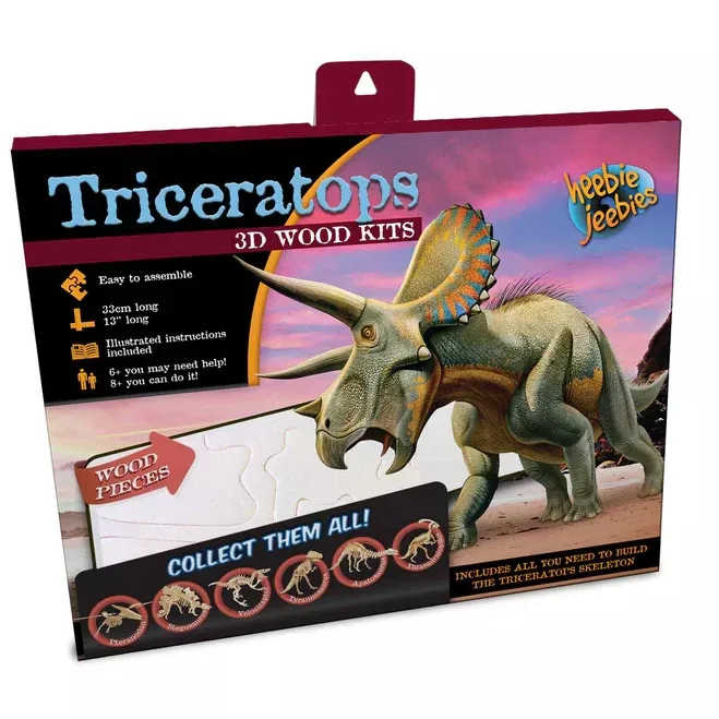 Wooden Triceratops Skeleton