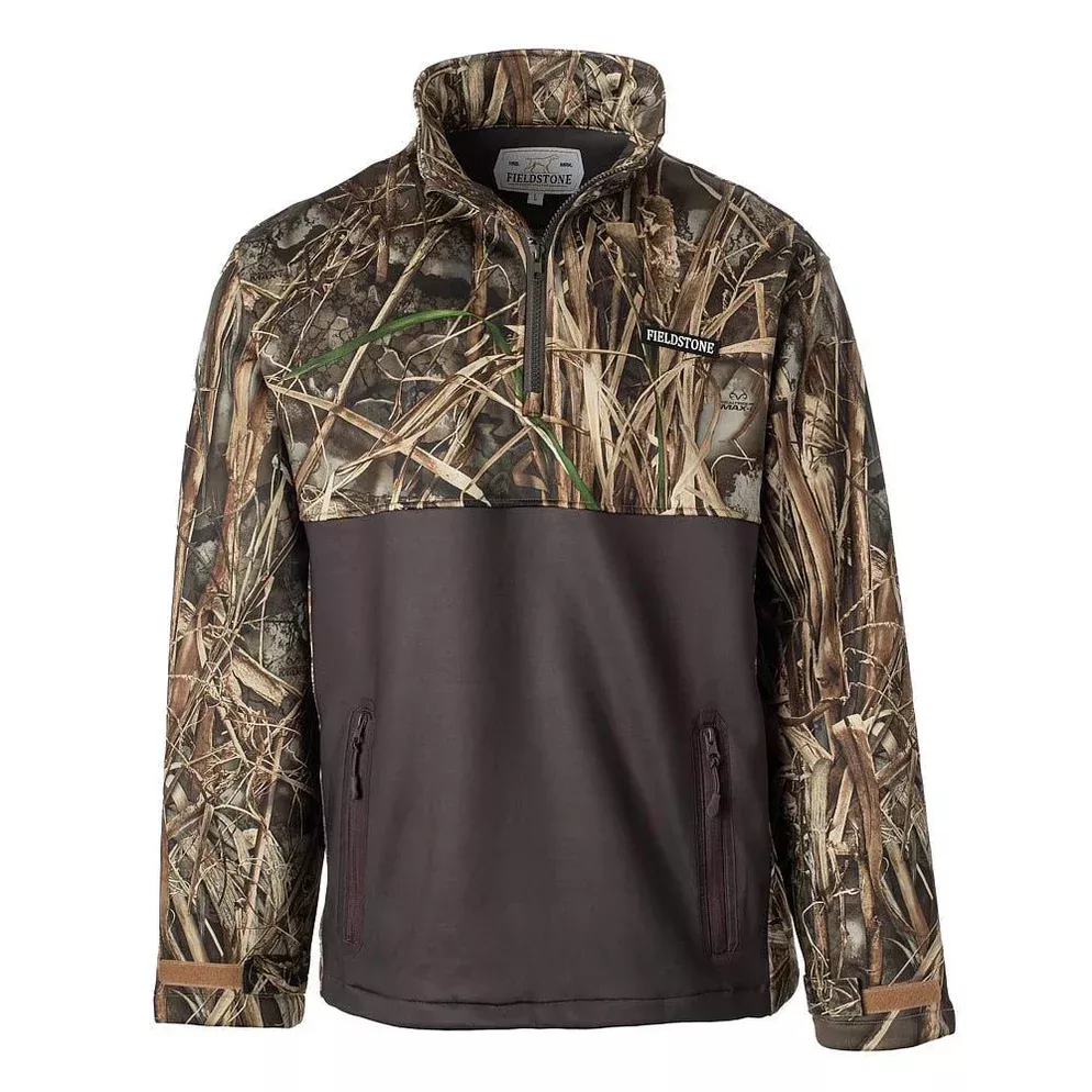 Youth Real tree Marshland Camo Quarter Zip Pullover